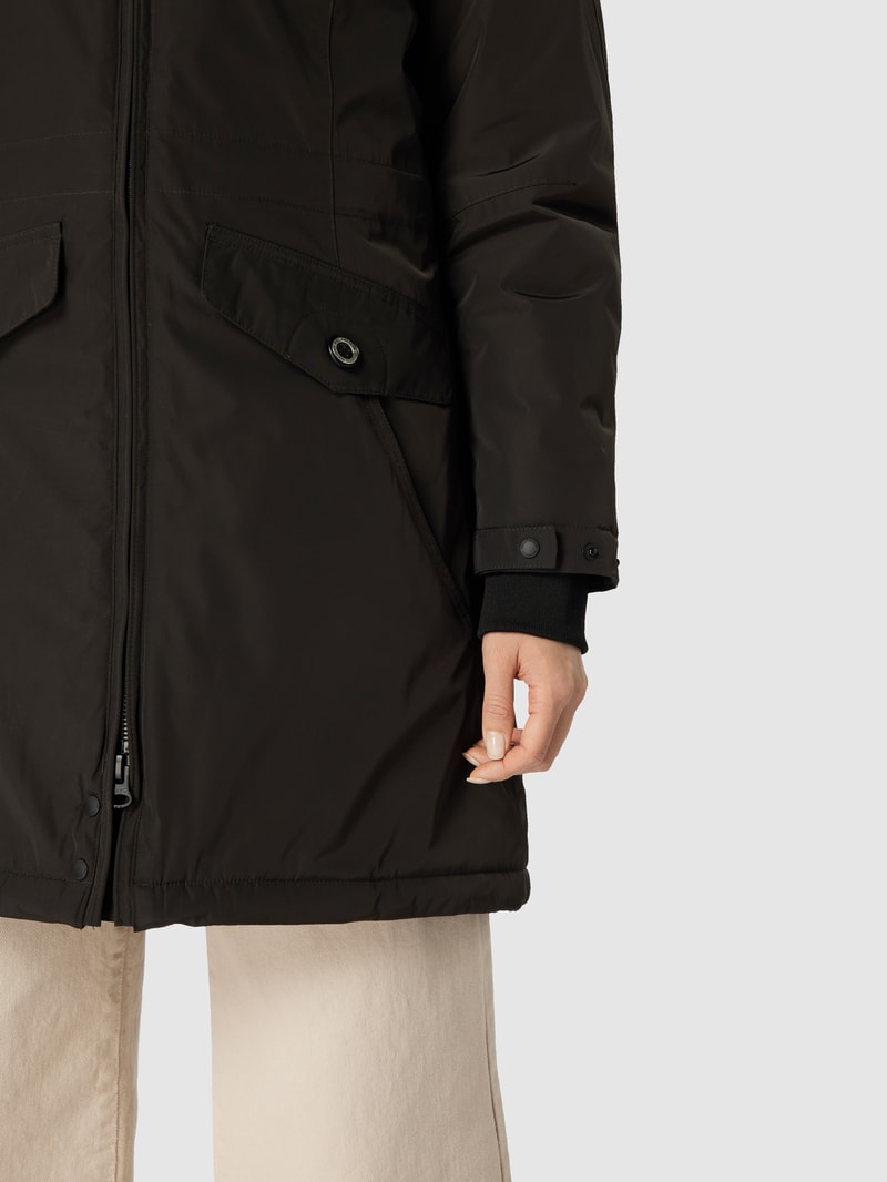 Jacke mit Label-Applikation Modell 'Cucilla' in dunkelgrau