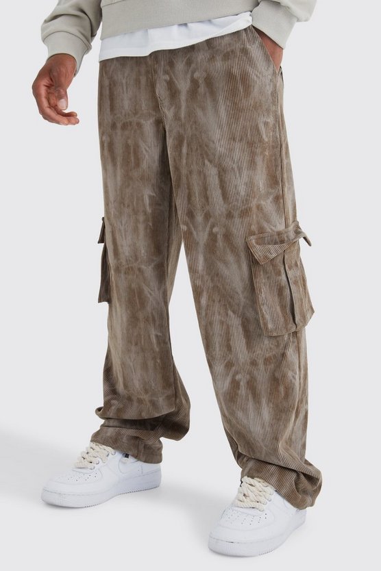 Lockere Batik Cord-Cargohose