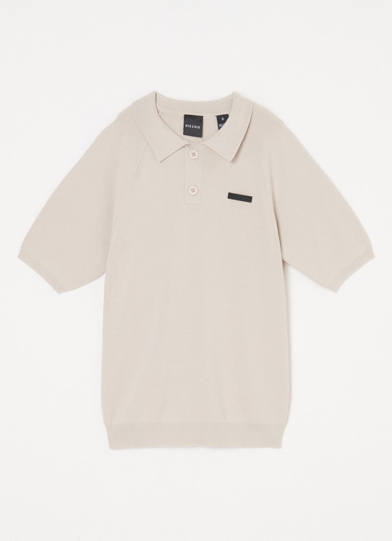 NIK&NIK Joel fine-knit polo with logo