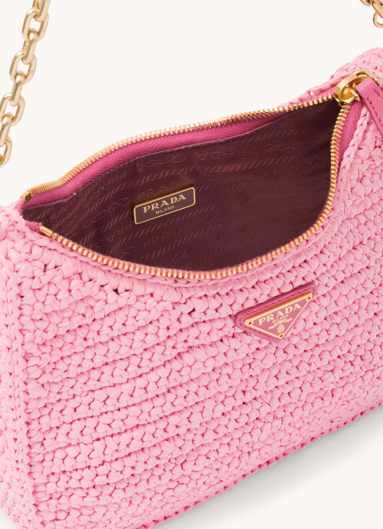 Prada Re-Edition 2005 raffia-olkalaukku