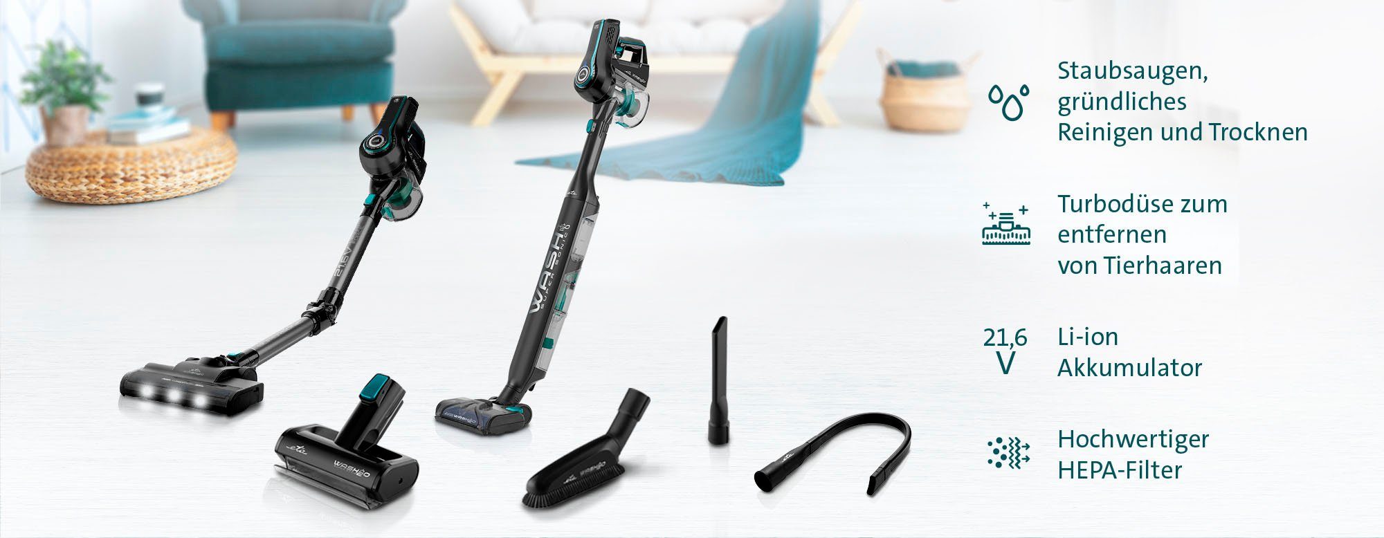 eta Nass-Trocken-Sauger SUPERSONIC WASH H²O ETA523190000, 800 W, beutellos