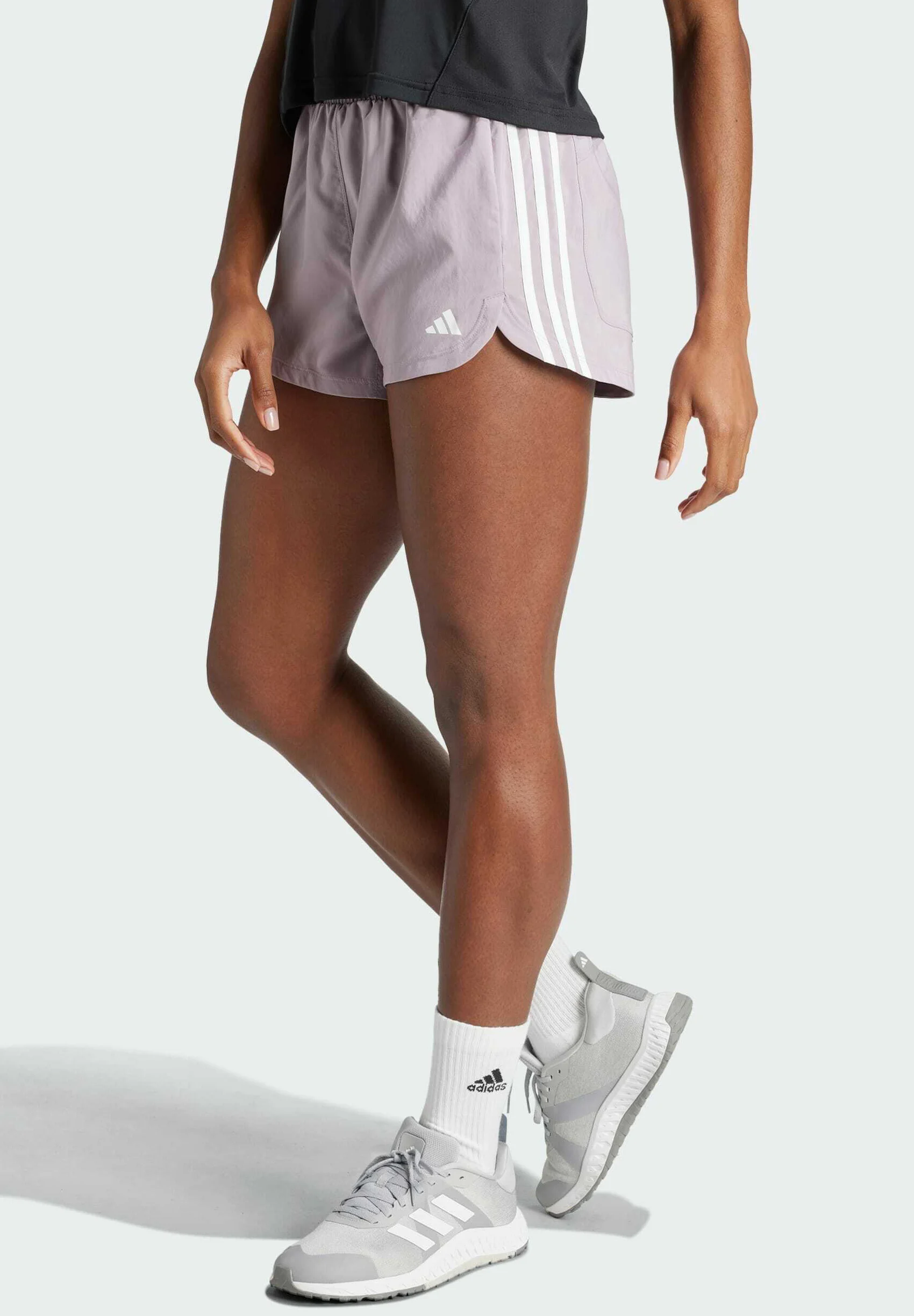 adidas Performance PACER 3-STRIPES WOVEN HIGH-RISE - Pantalones cortos deportivos