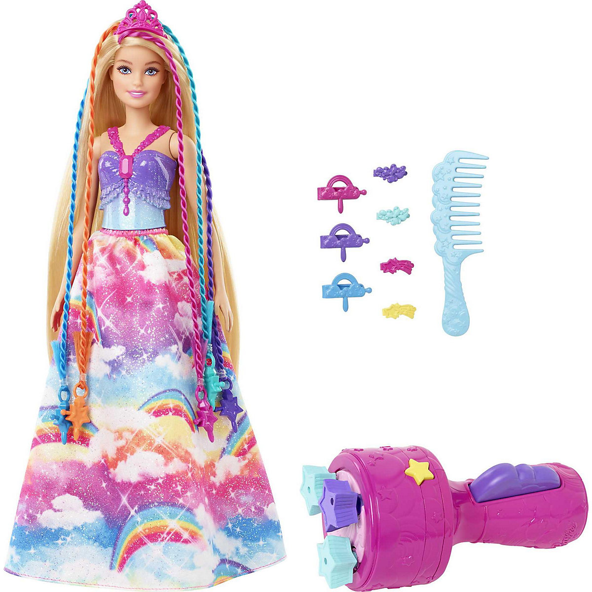 Barbie Dreamtopia Prinzessin Puppe inkl. Haare zum Flechten, Anziehpuppe