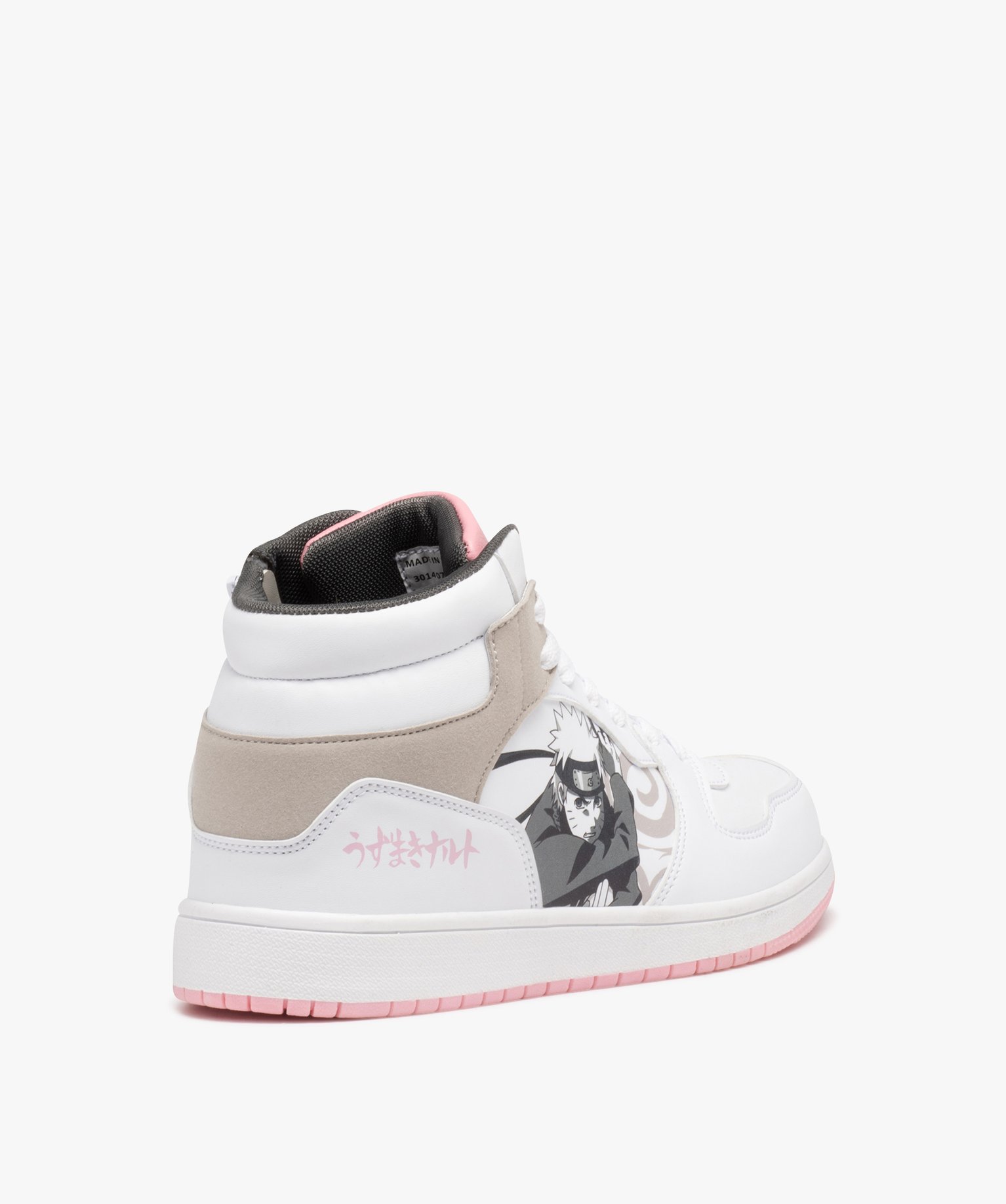 Baskets mid-cut imprimé Naruto fille - Naruto Shippuden blanc | GEMO