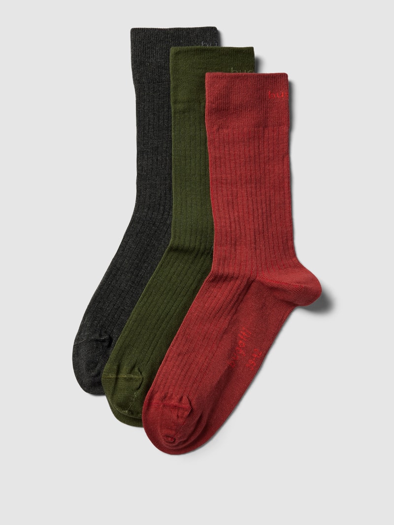 Socken im 3er-Pack in olivgrün