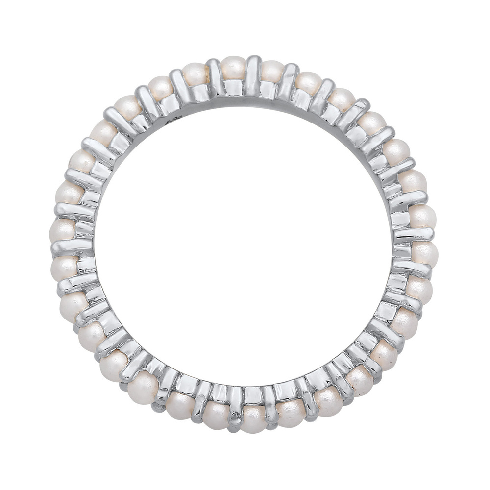 Elli Elli Bague Femmes Bande Memoire perles de verre en Argent Sterling 925 Bague