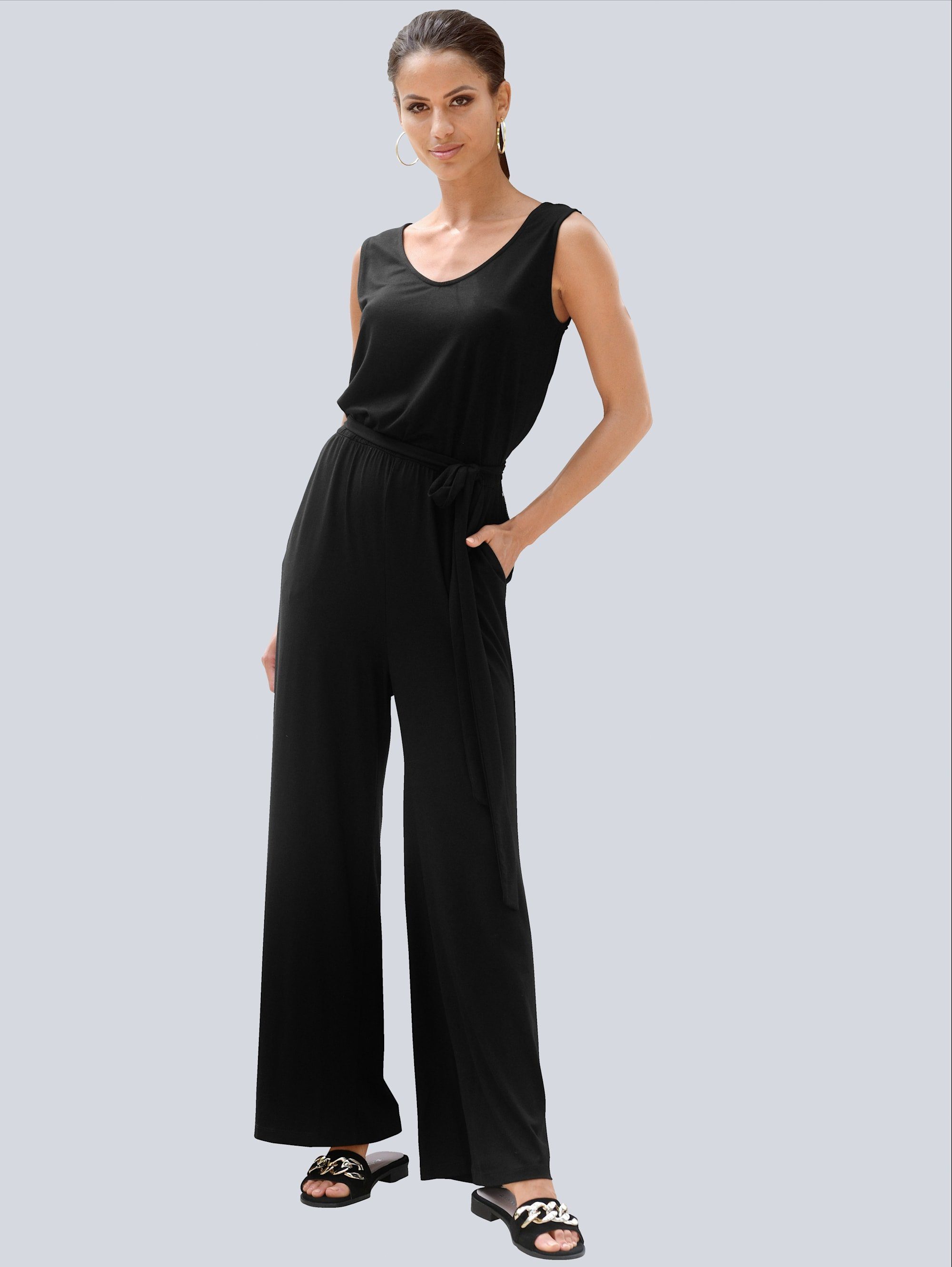 Alba Moda Overall Overall mit elegantem Bindegürtel für eine perfekte Taillenform