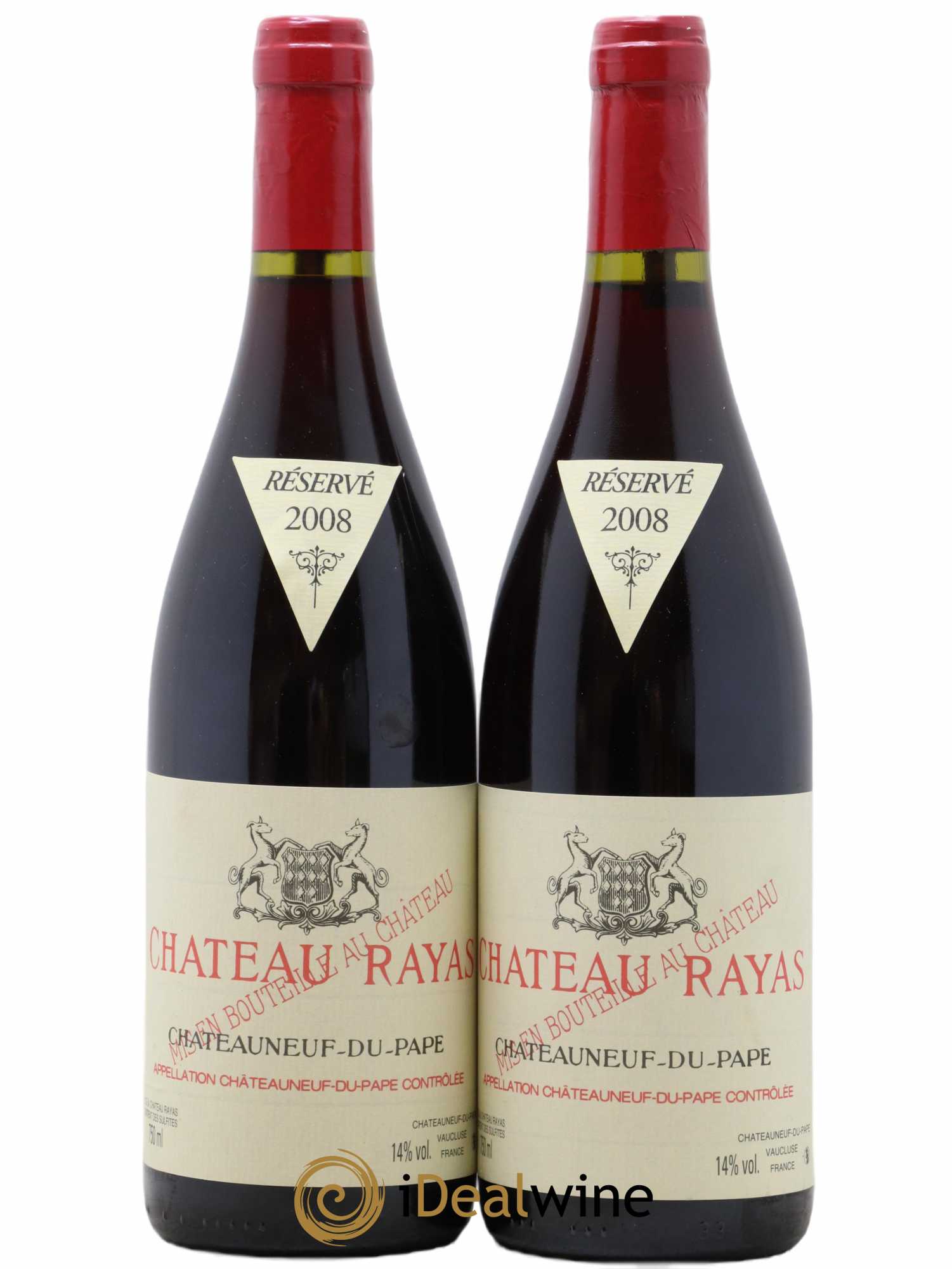Châteauneuf-du-Pape Château Rayas Emmanuel Reynaud  2008 - Lot de 2 Bouteilles