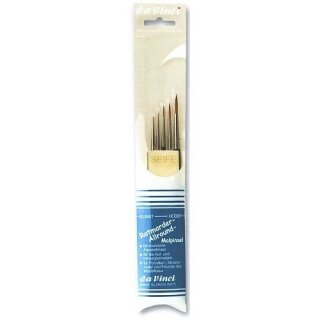 DA VINCI Rotmarder Pinselset (5 Pinsel + Seife)