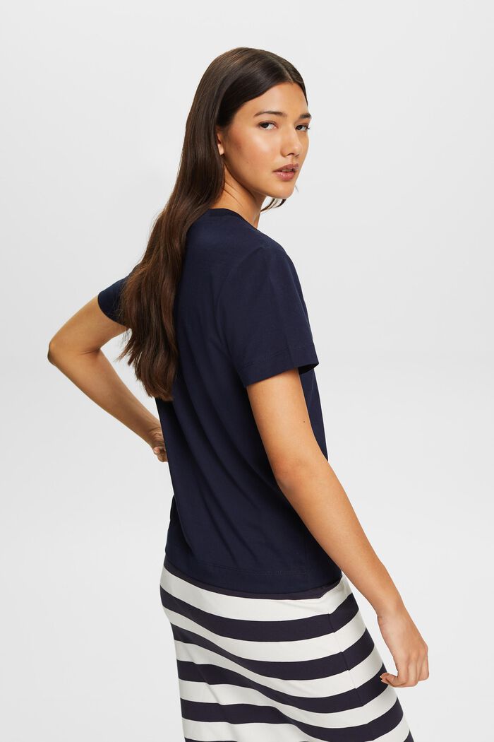 Baumwoll-T-Shirt mit Rundhalsausschnitt