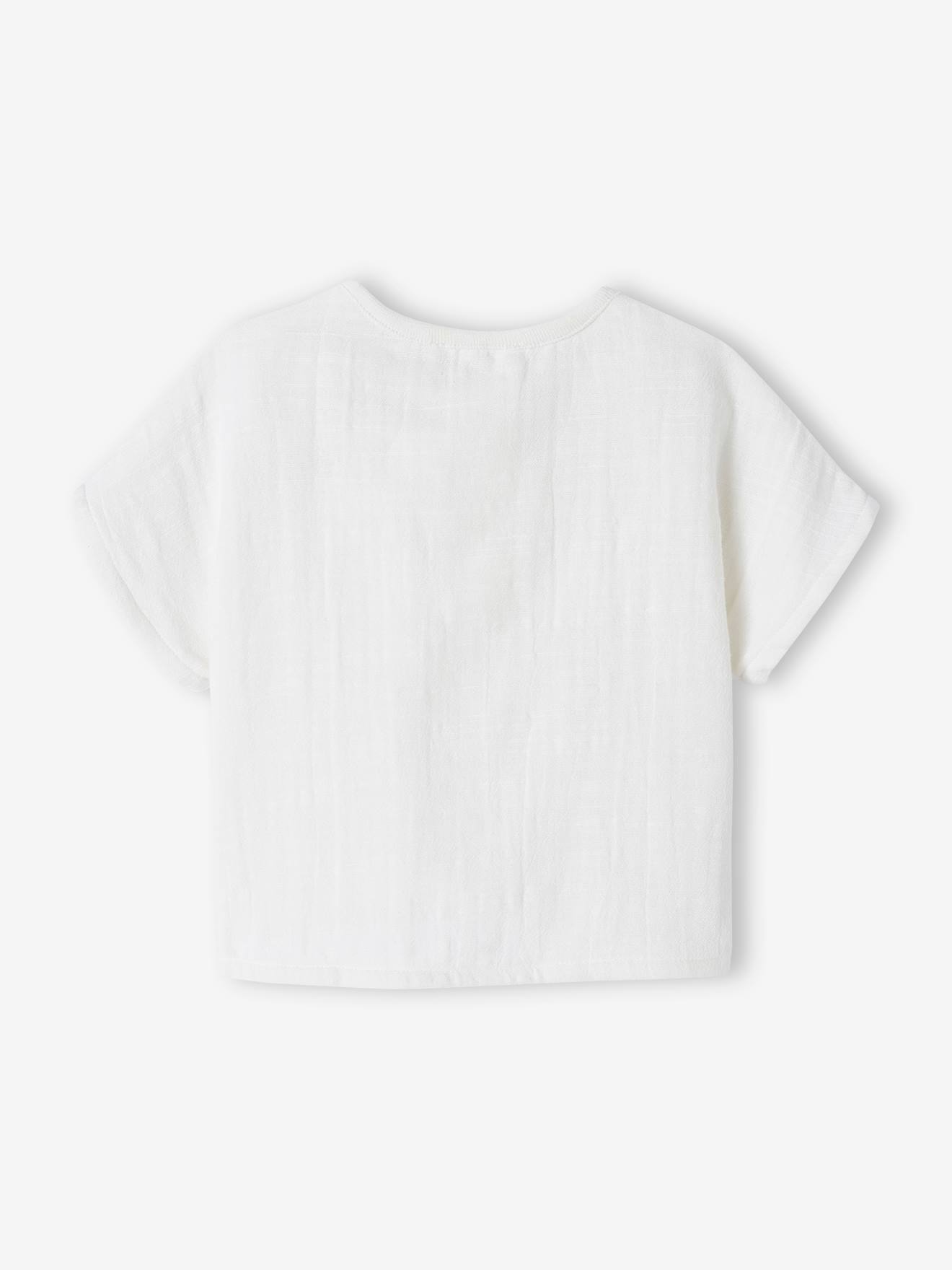 Vertbaudet Baby Henley-Shirt, personalisierbar - wollweiß