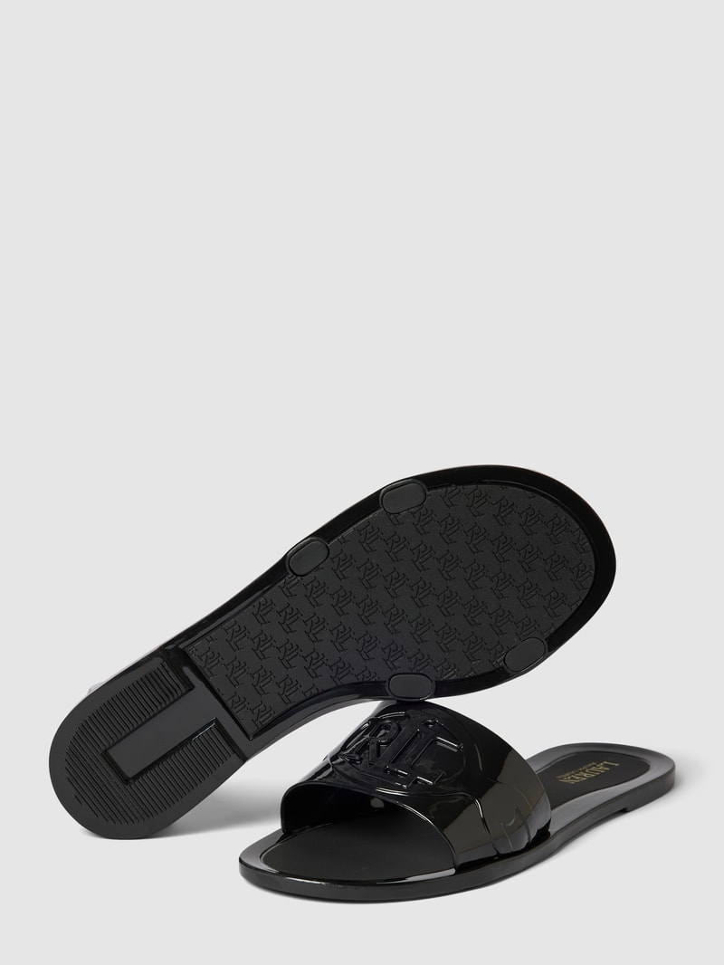 Slides mit Label-Details Modell 'JELLY' in schwarz