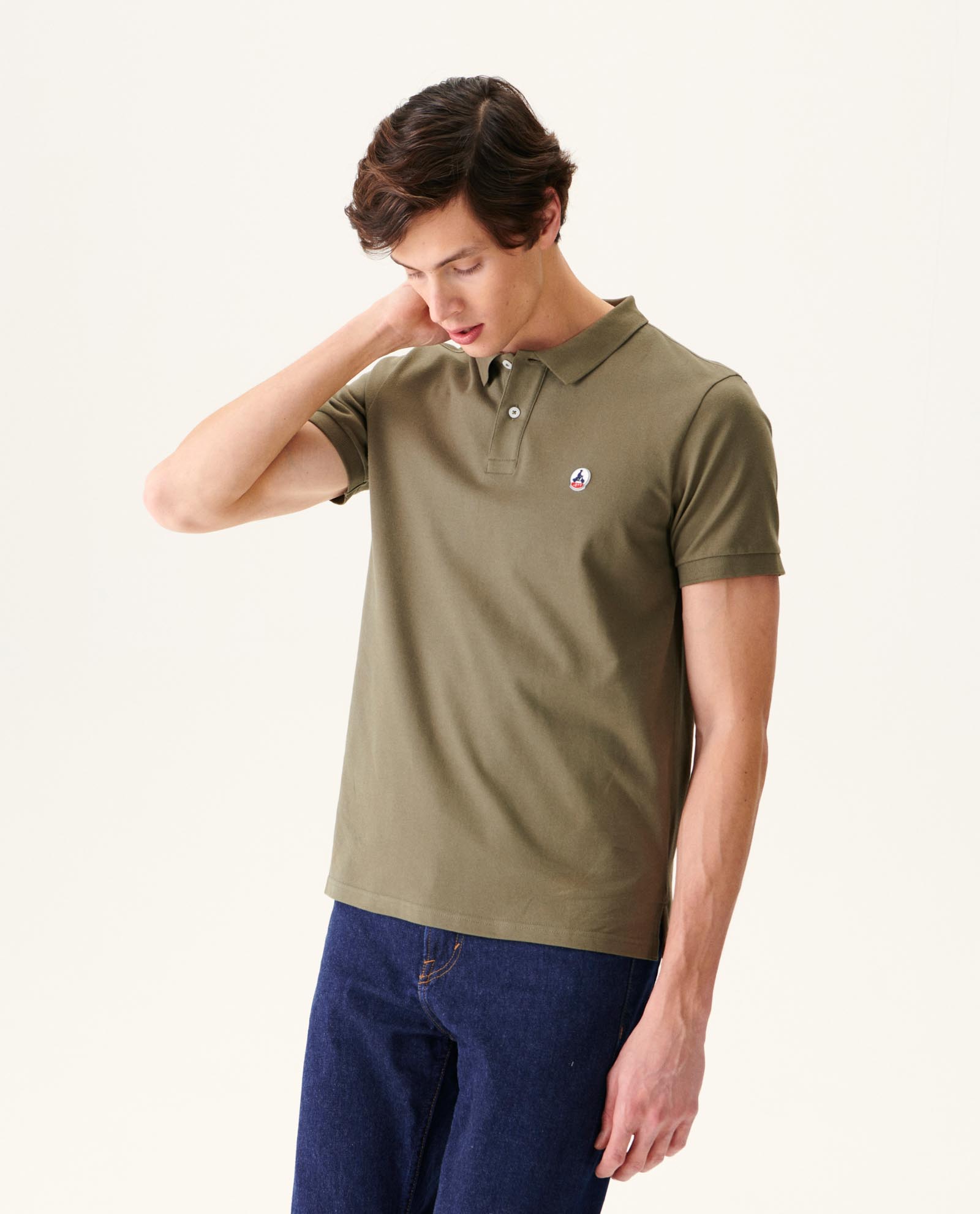 Polo homme en coton biologique Army Marbella