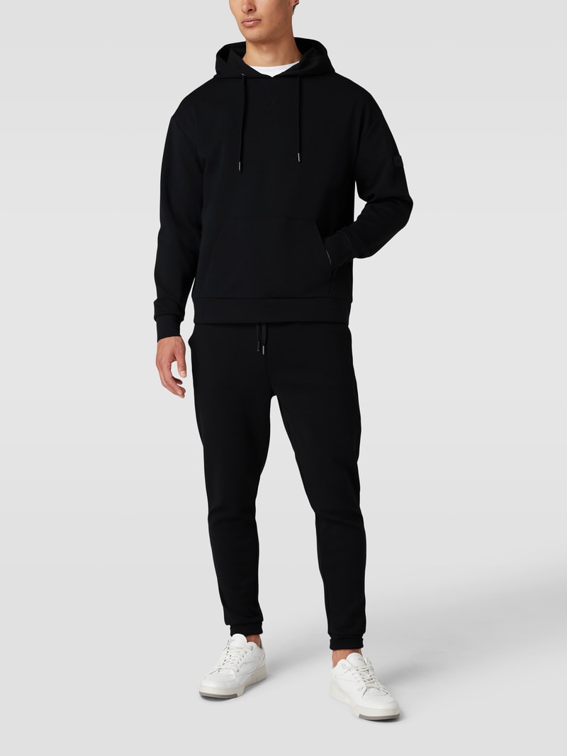 Sweatpants mit Label-Detail in marineblau