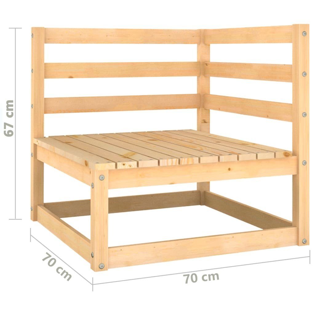 vidaXL Loungesofa Gartensofa 2-Sitzer Massivholz Kiefer, 1 Teile