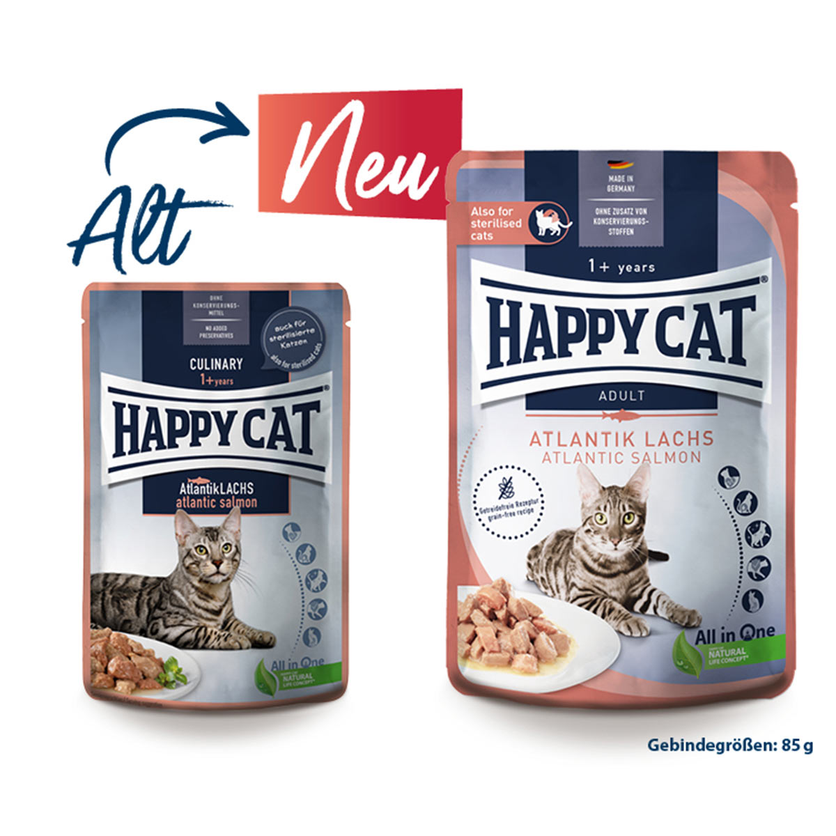 Happy Cat Meat in Sauce Atlantik Lachs kaufen bei ZooRoyal