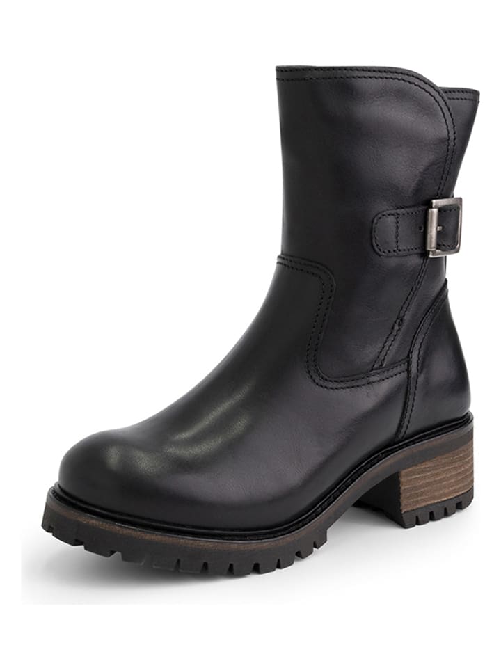 mysa Leder-Stiefeletten in Schwarz günstig kaufen