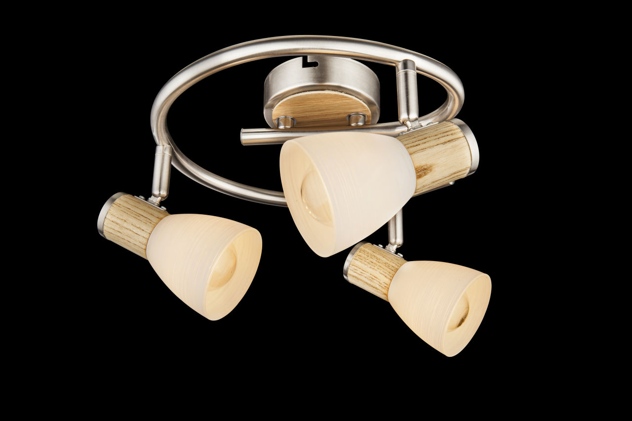Globo Lighting - GYLFI - Strahler Metall Nickel matt, 3x E14