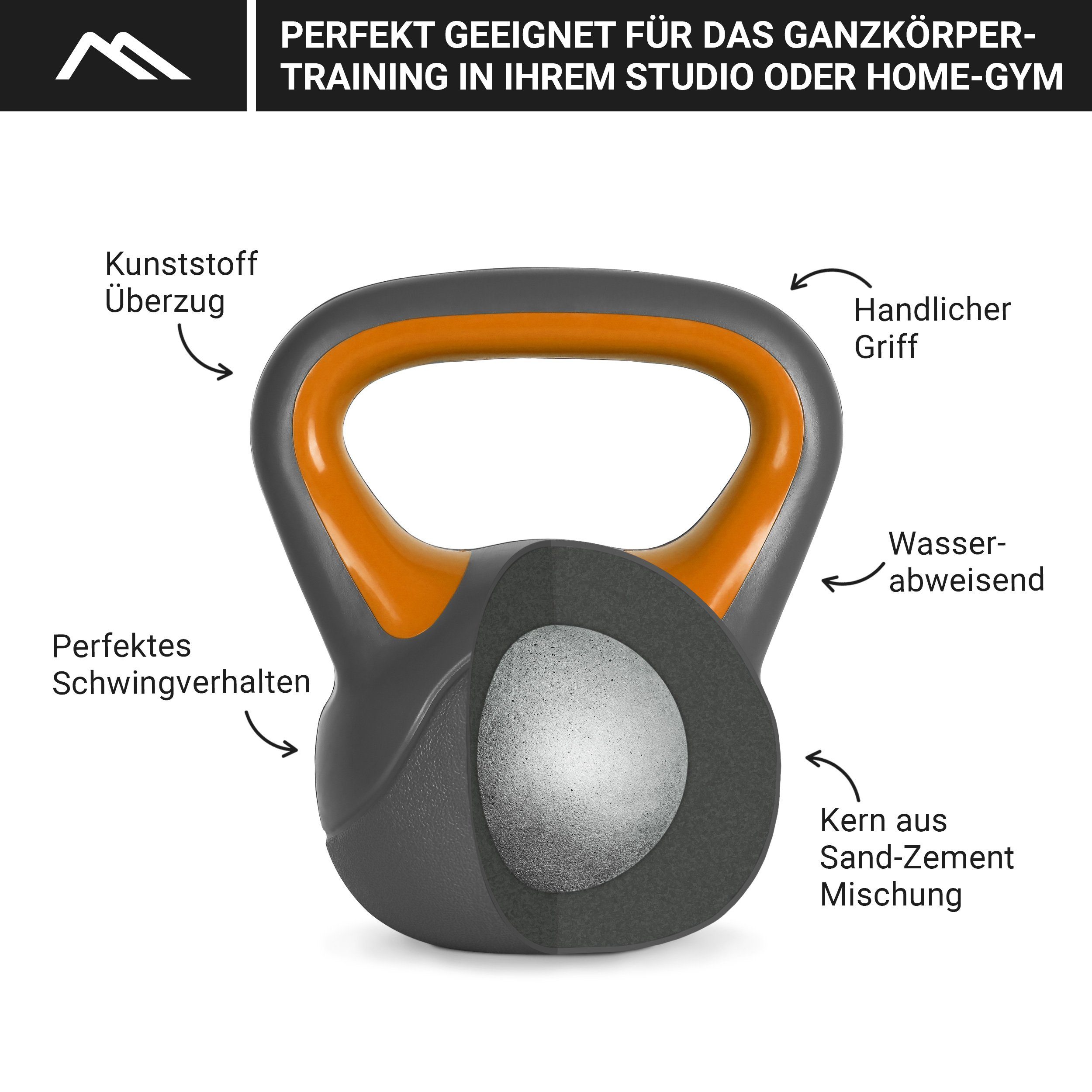 MSports® Kettlebell Kettlebell Kunststoff