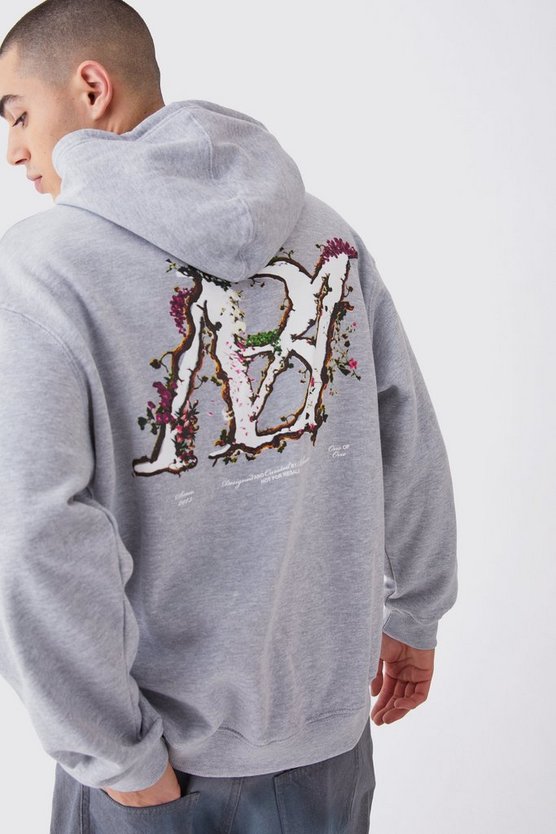 Oversize Hoodie mit Bm-Print