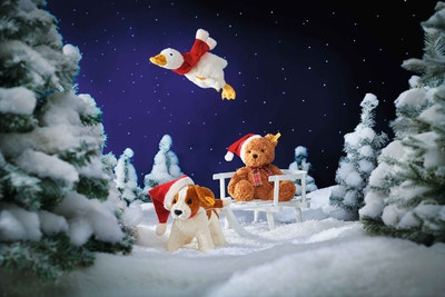 Cosy Christmas Snuffy Hund, 27 cm, mehrfarbig