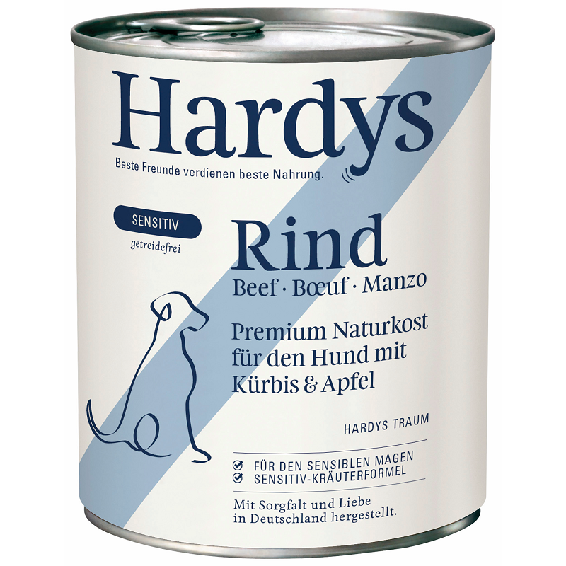 HARDYS Hundenassfutter HARDYS Sensitiv 6x800g No. 1 Rind