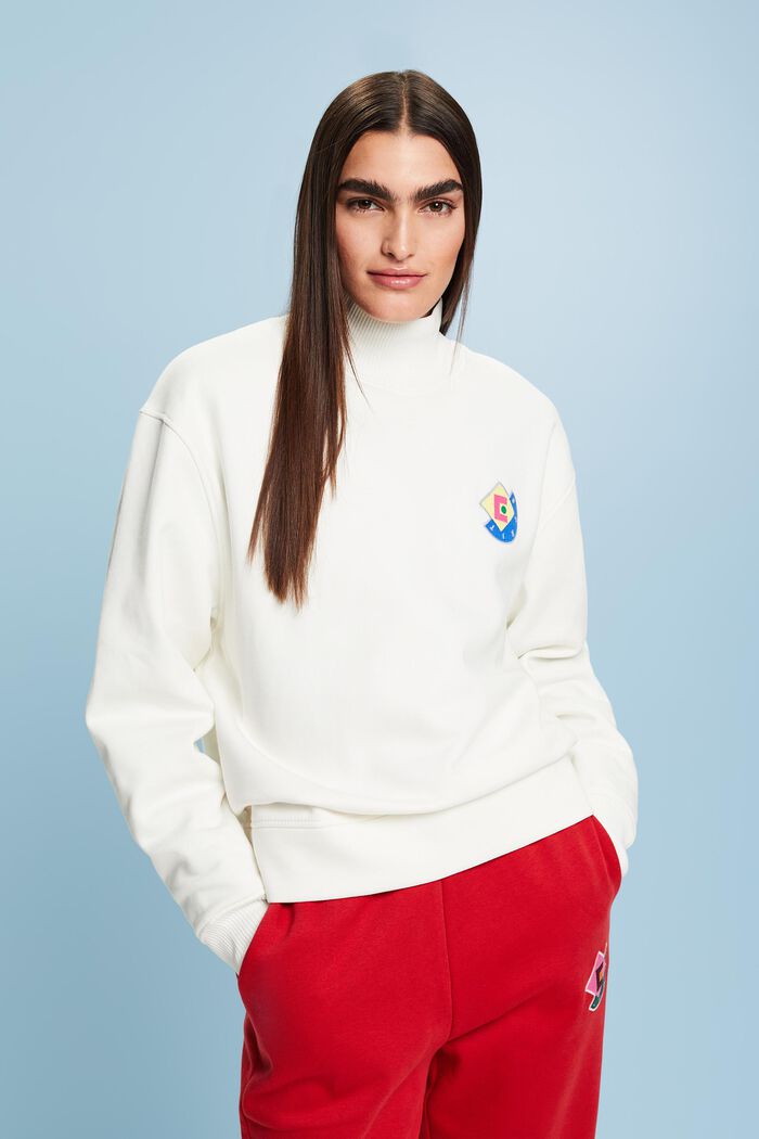 Logo-Sweatshirt mit Stehkragen