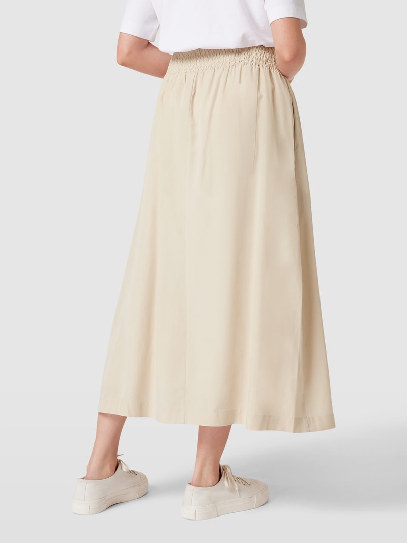 Midirock mit elastischem Bund Modell 'sicily' in beige