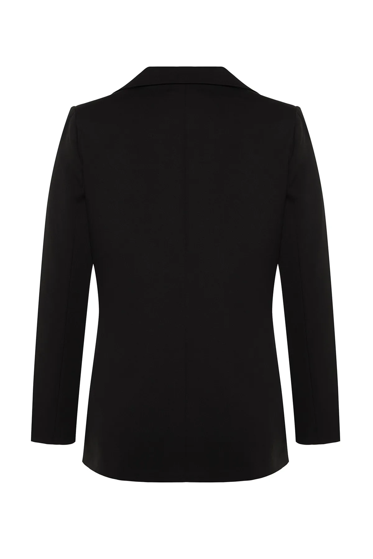 Trendyol Collection  Anthrazitfarbene, gefütterte, gewebte Blazerjacke mit Knopfleiste TWOAW21CE0264