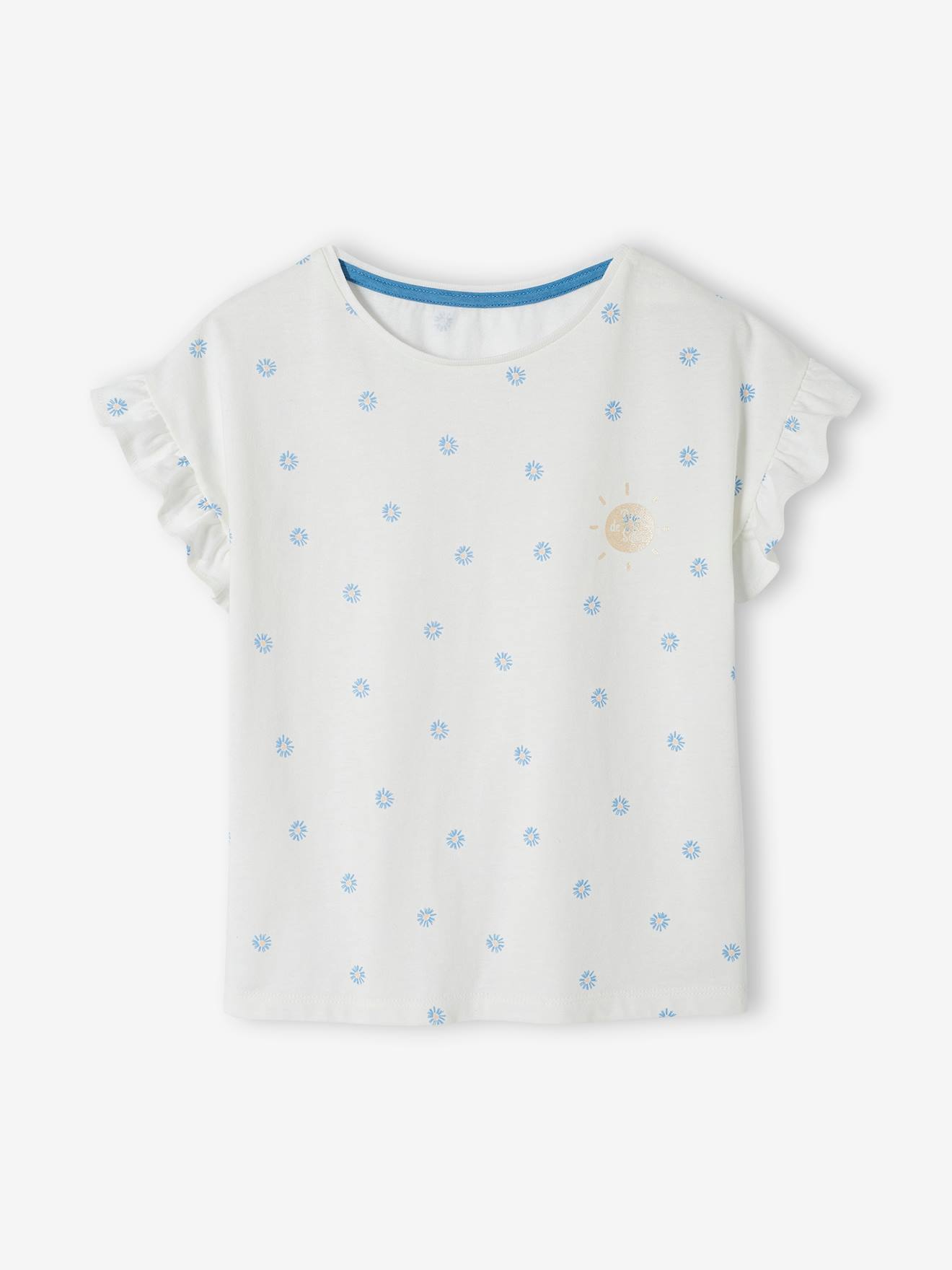 Vertbaudet Mädchen-Set: T-Shirt & Shorts - pfirsich