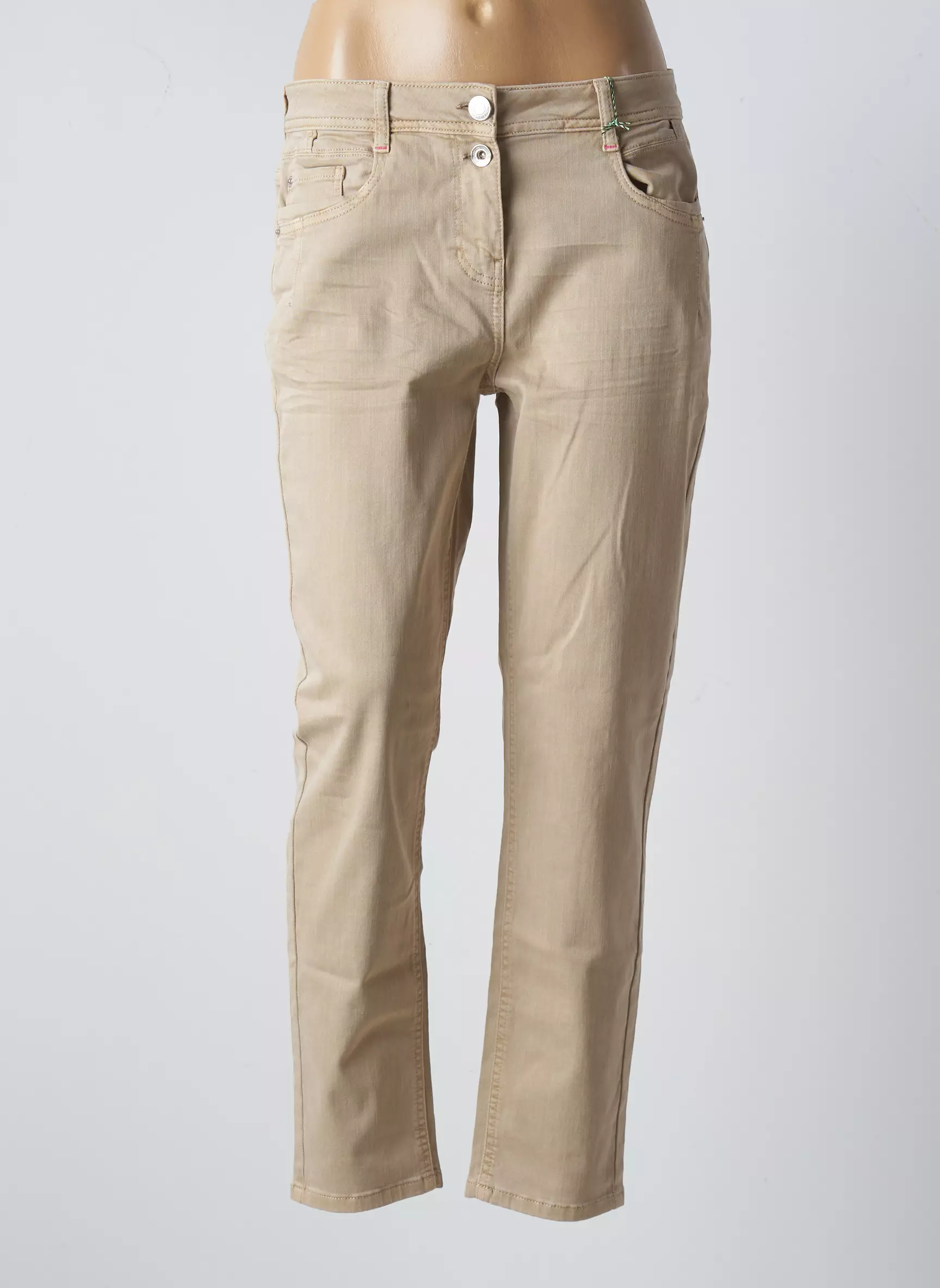 Cecil Pantalons Slim Femme couleur beige