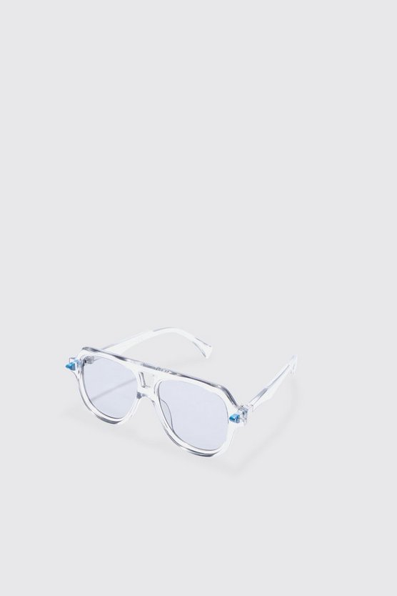 Graue Plastik Pilotenbrille