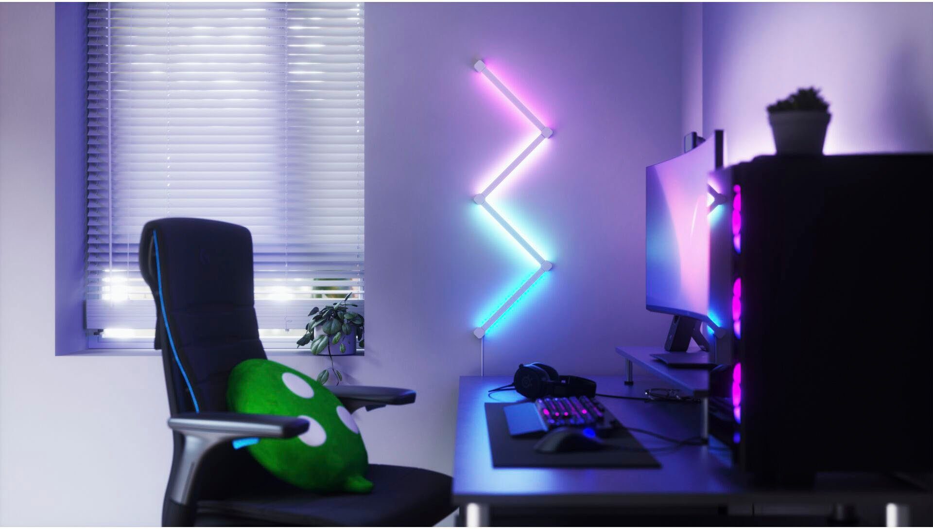nanoleaf LED Lichtleiste Lines, LED fest integriert, Warmweiß, Smarte Technologie und elegante Beleuchtung