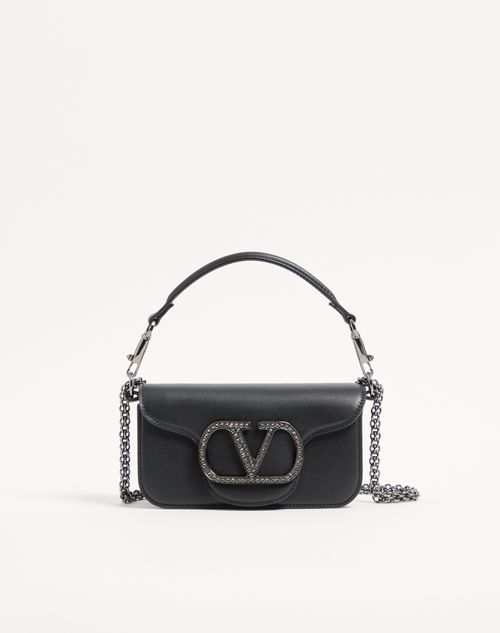 Bolsa de ombro pequena Valentino Garavani Locò com logotipo de joia