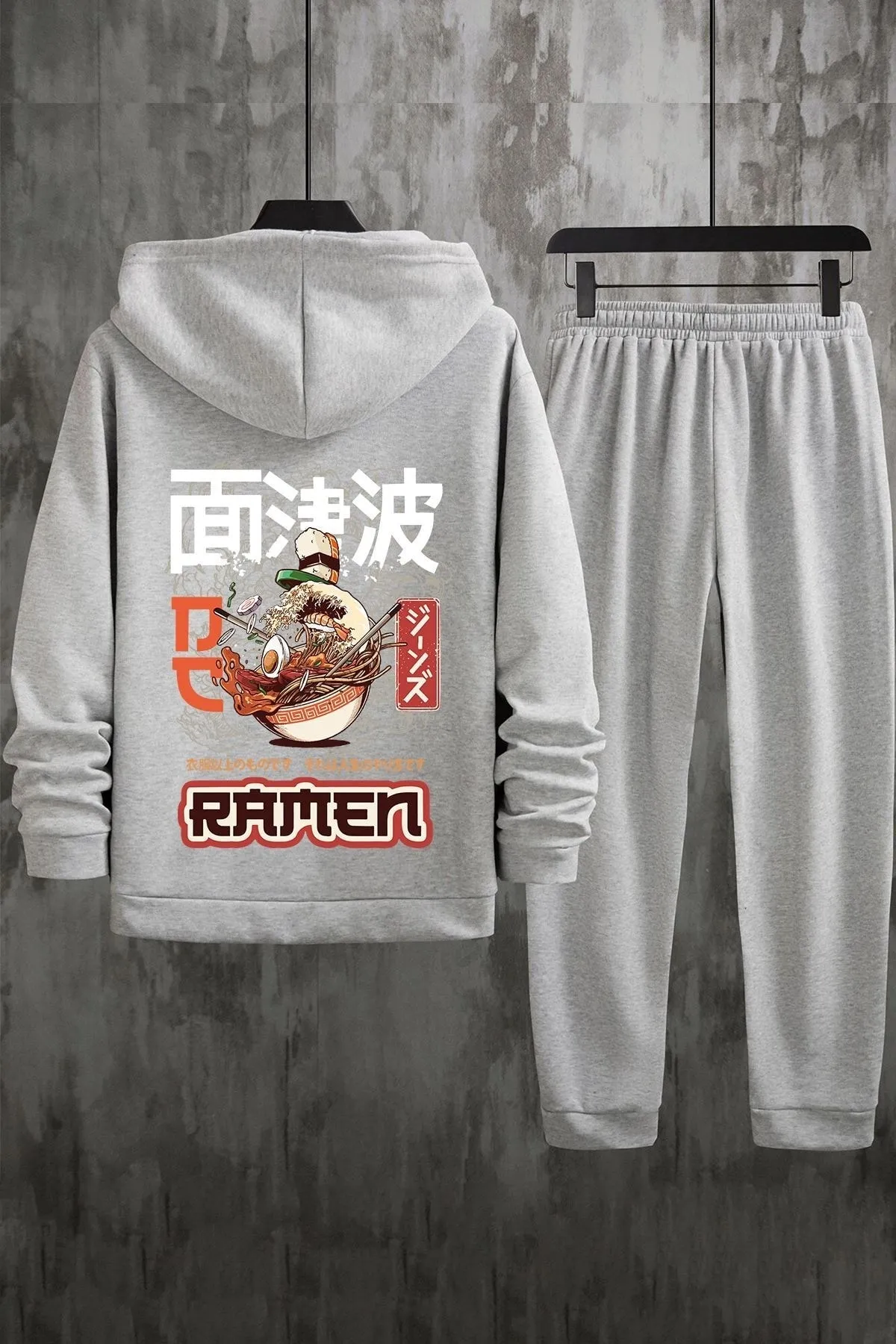 uyguntarz  Bedrucktes Unisex-Ramen-Trainingsanzug-Set