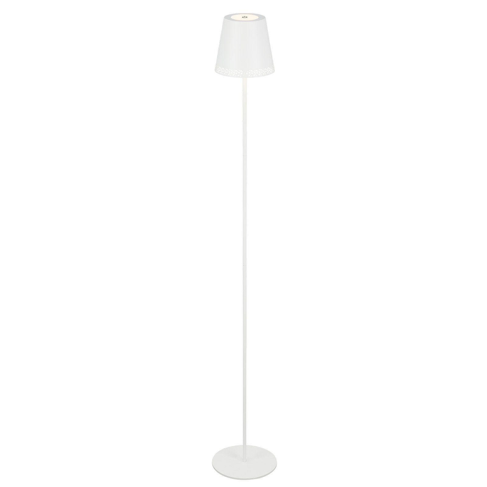 Briloner Leuchten LED Außen-Stehlampe 1438016, LED fest verbaut, Warmweiß, Akku, höhenverstellbar, USB-C, warmweiß, IP44, schwarz, 38-130 cm