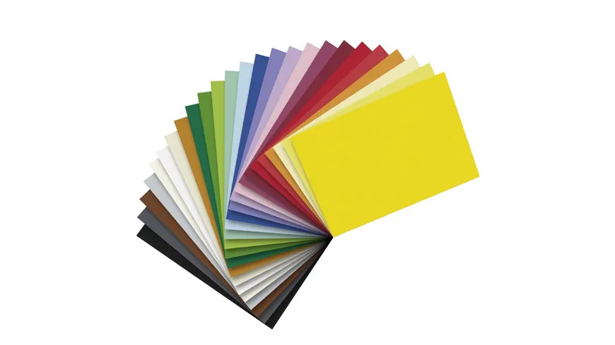 folia Jumbo-Fotokartonblock 25 Blatt 24 x 34 cm sortiert