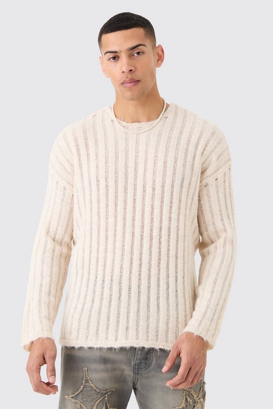 Kastiger Pullover mit Naht-Detail