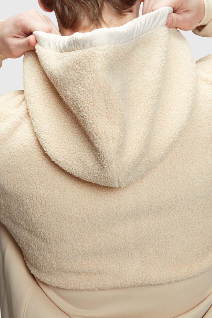 Zip-Hoodie aus Materialmix