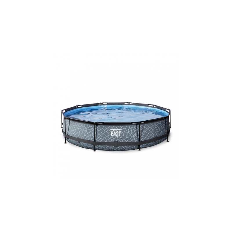 Piscine ø360cm 12v Stone Grise