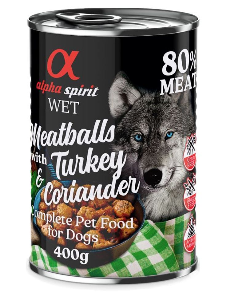 alpha spirit Dog Meatballs 6 x 400 g