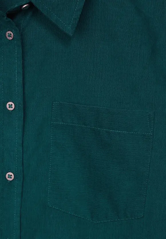 CECIL Cordbluse mit Hemdkragen