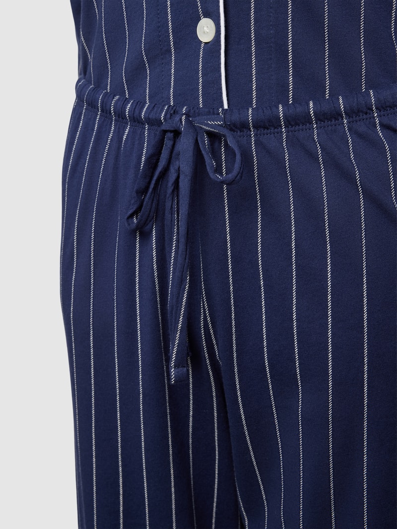 Pyjama mit Streifenmuster in marineblau