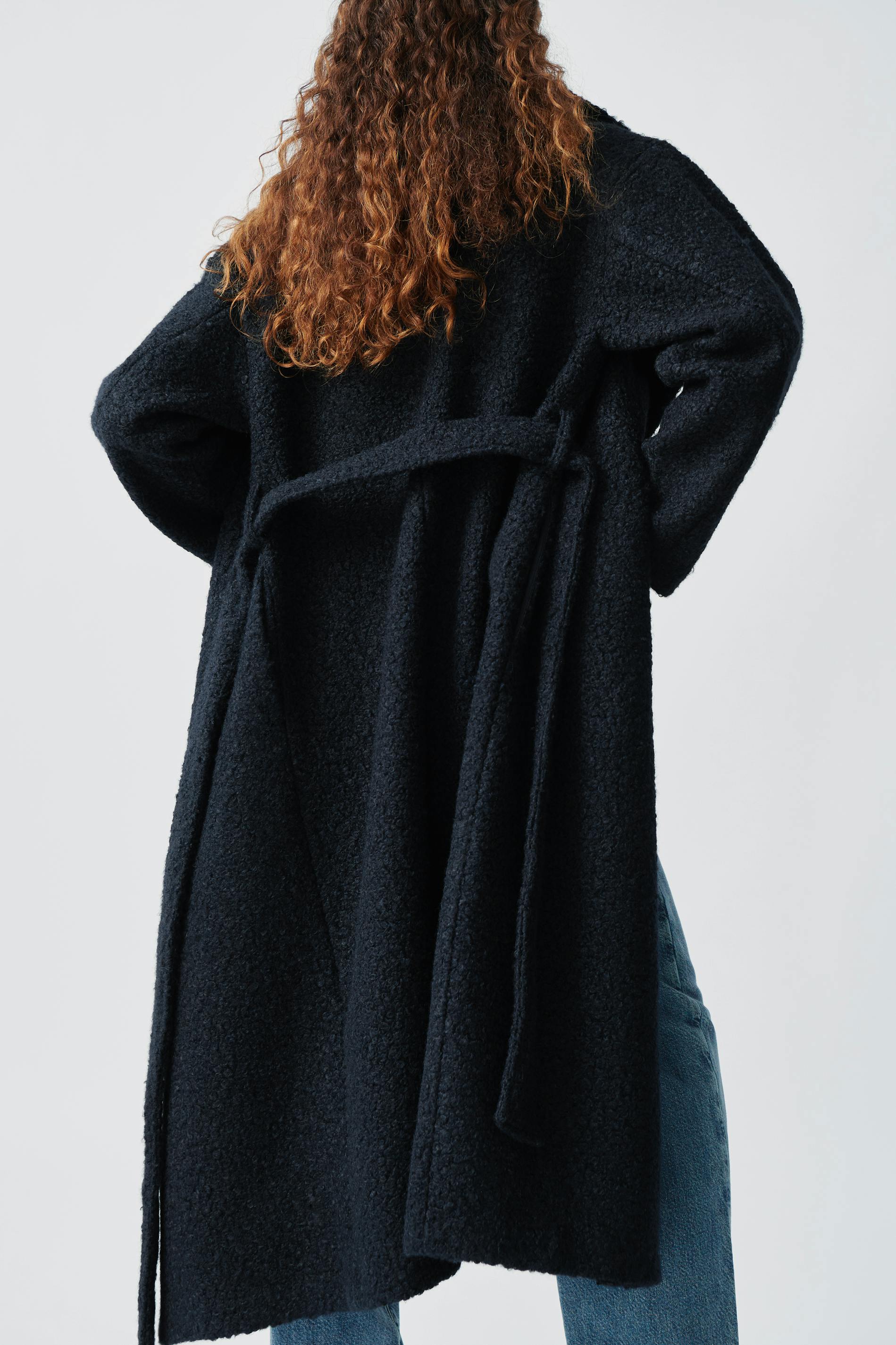 Soft boucle long coat
