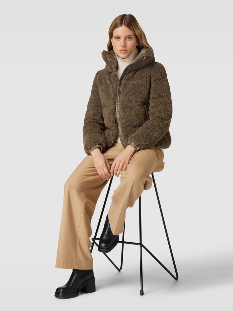 Steppjacke aus Teddyfell Modell 'JENNIE' in taupe