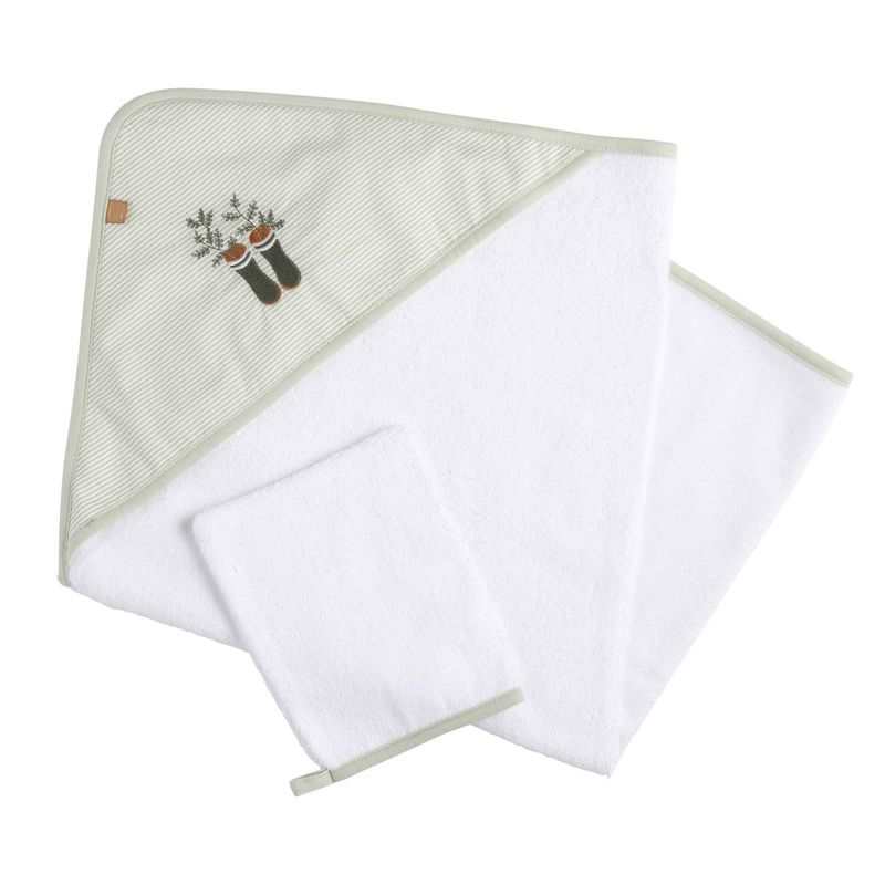 Cape de bain et gant Botanica