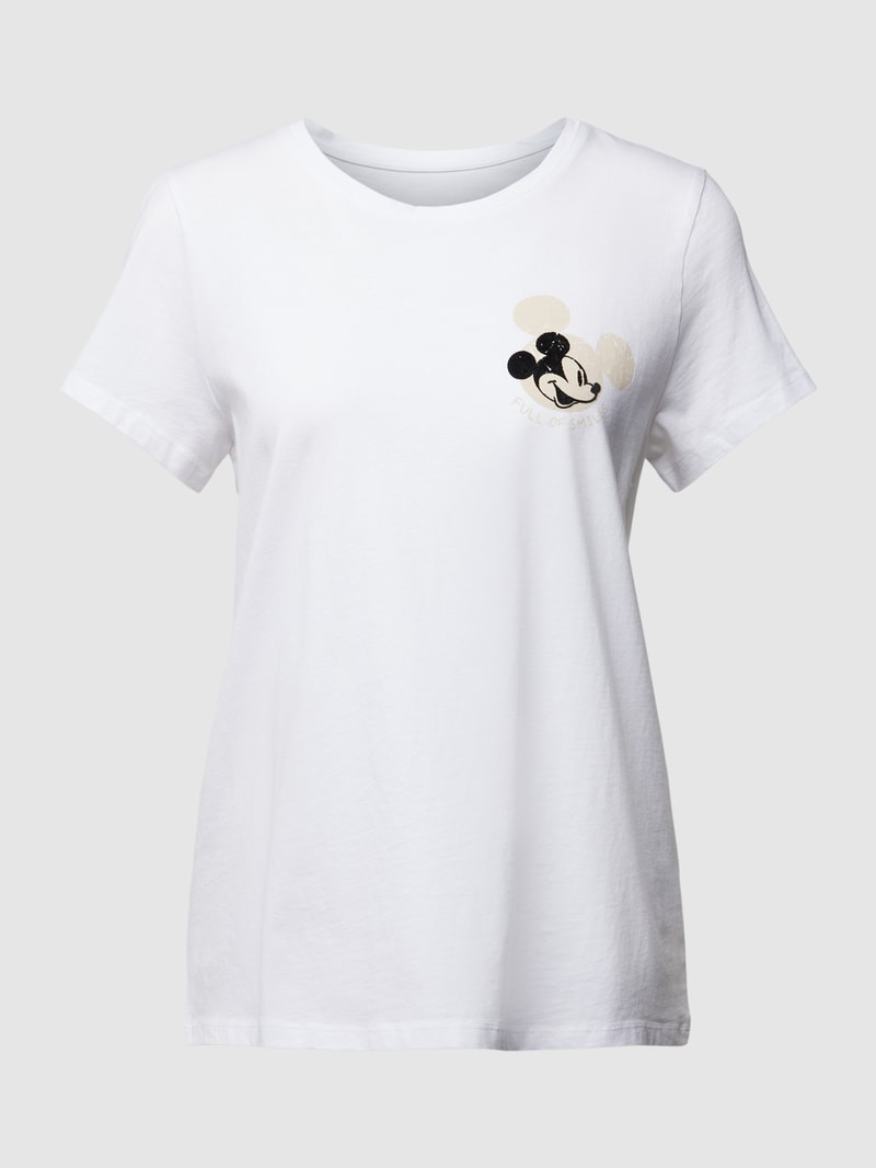 T-Shirt mit Motiv-Print Modell 'Mickey Mouse shirt' in weiß