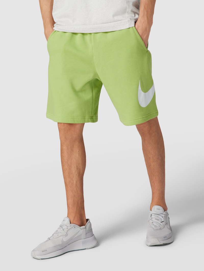 Sweatshorts mit Logo-Print Modell 'CLUB SHORT' in grasgrün