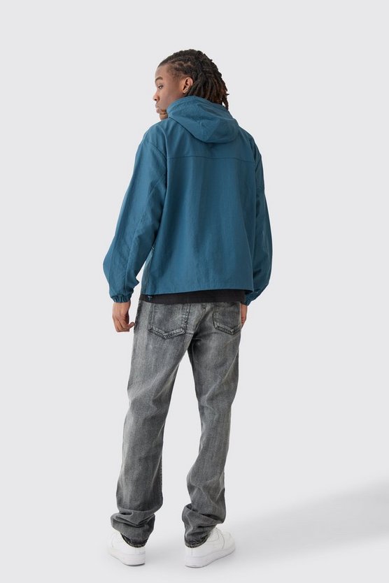 Transparenter Ripstop-Windbreaker mit Kapuze