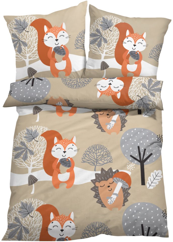 Bettwäsche mit Eichhörnchen